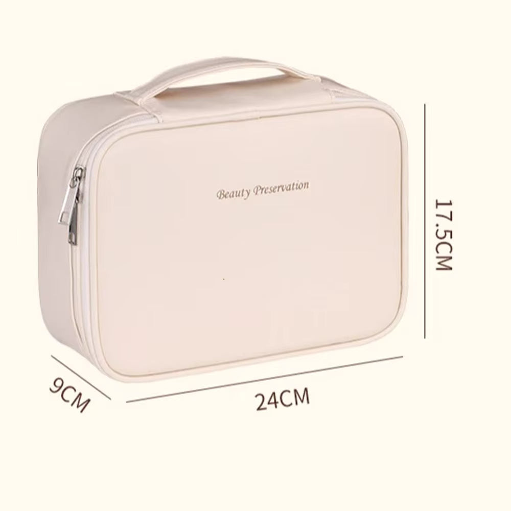 Luxury PU Leather Large Capacity Makeup Bag The Perfect Travel Cosmetic Organizer
