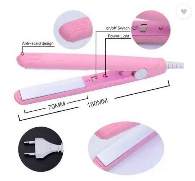 Mini Hair Straightener, Travel Size Straightening Iron Small Lightweight