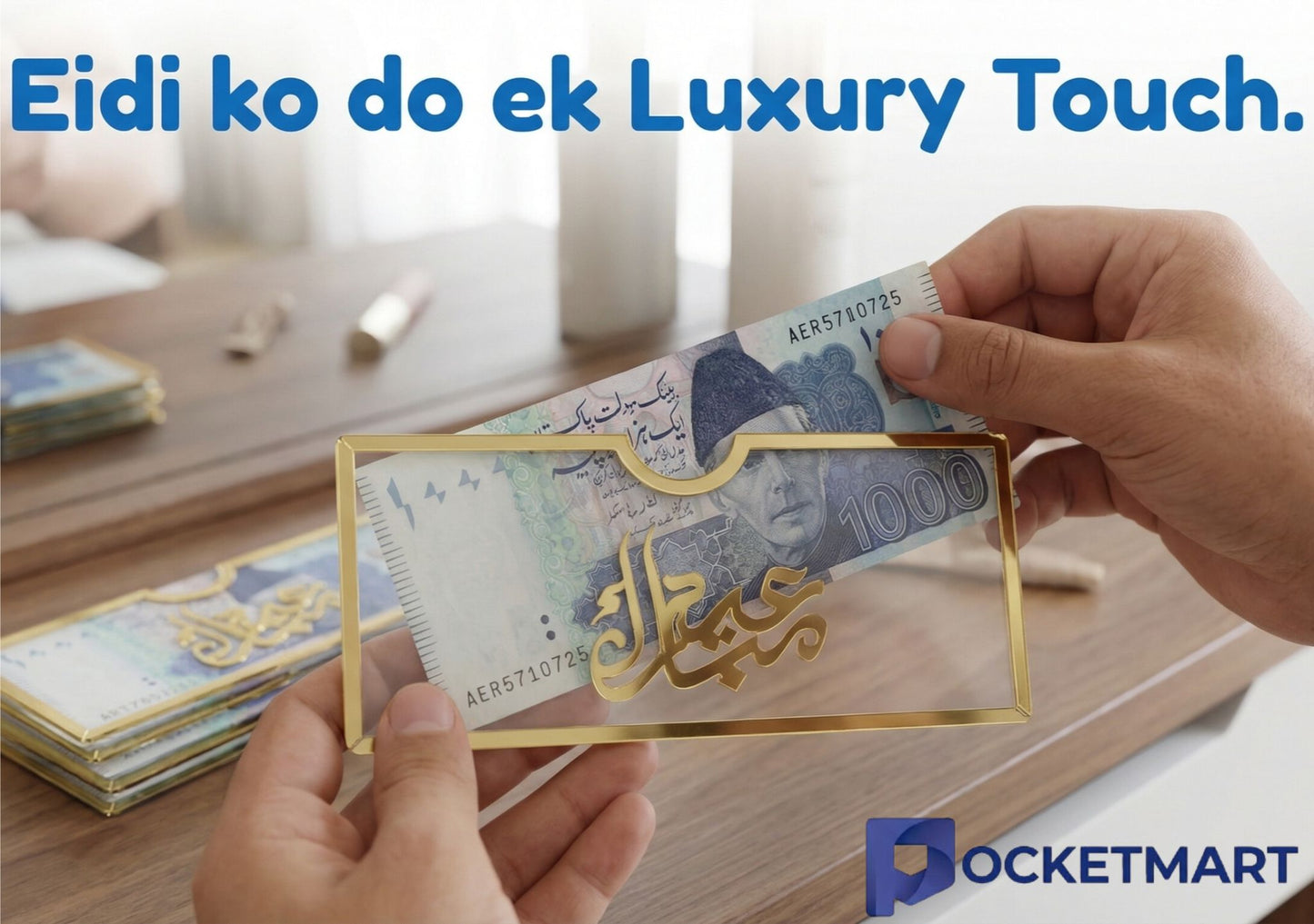 Pack Of 5 Eid Acrylic Envelope Lifafa memorable Gift