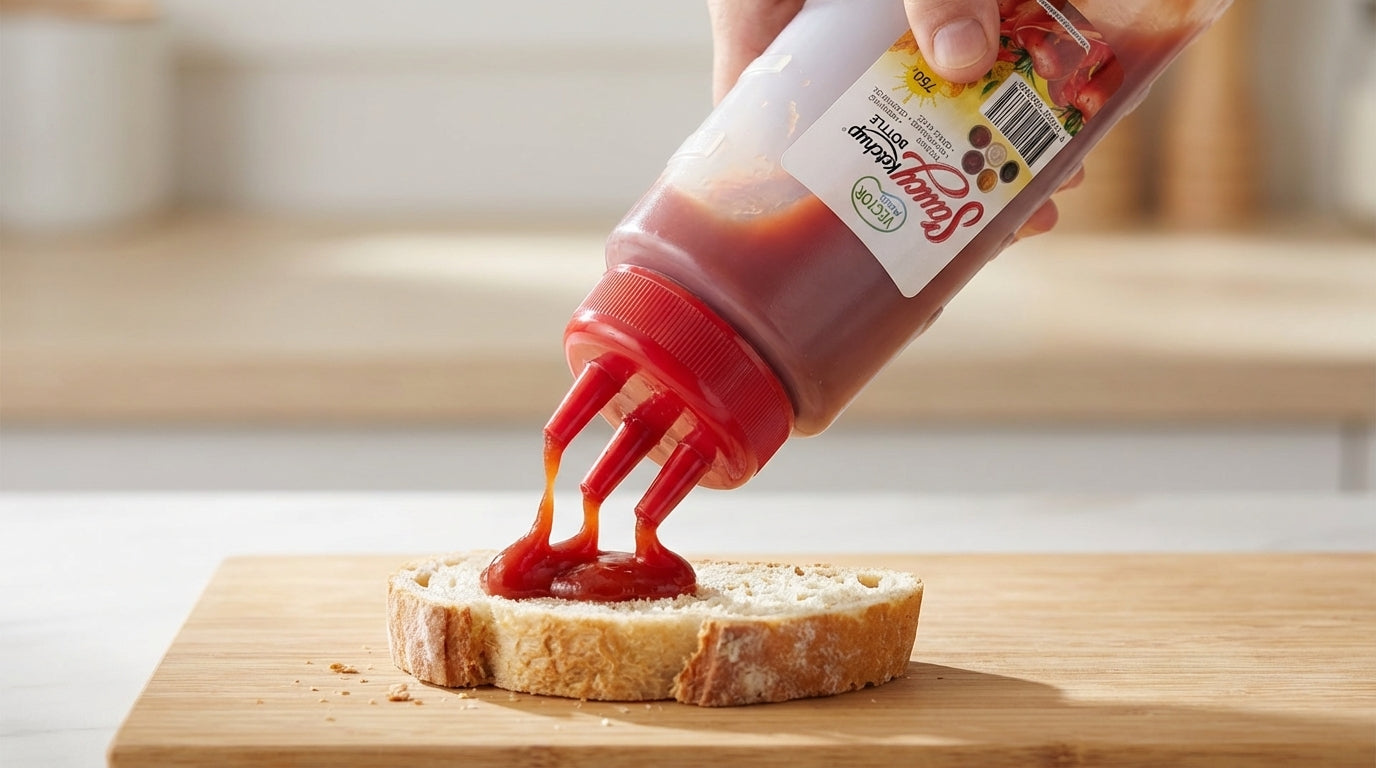 Triple Nozzle Ketchup Bottle 500ml