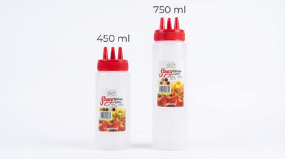Triple Nozzle Ketchup Bottle 500ml