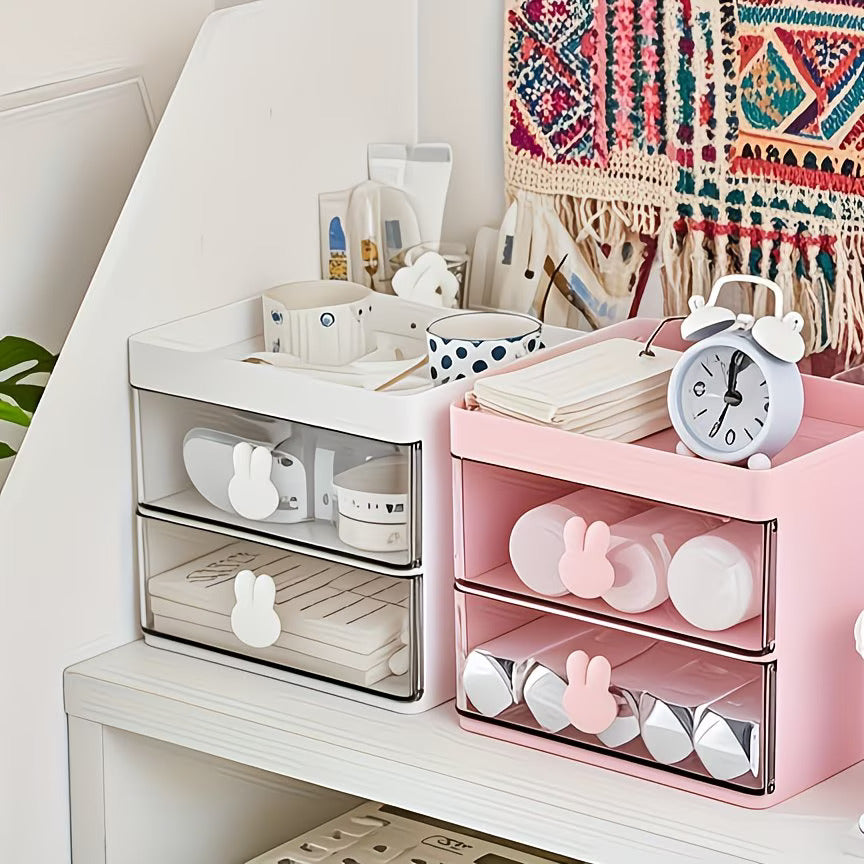 Small Desk Organizer with Drawer, Multi-Functional Pen Pencil Holder Storage Box, Desk Organizers
