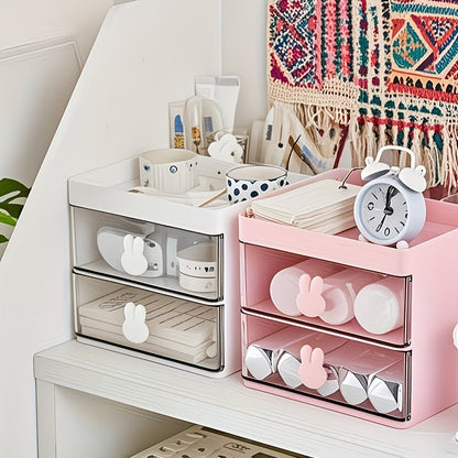 Small Desk Organizer with Drawer, Multi-Functional Pen Pencil Holder Storage Box, Desk Organizers
