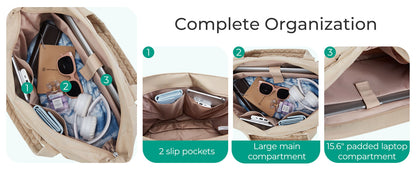 Expandable Tote Bag for Women, Puffer Work Tote Handbag, Quilted Carry On Bag for Travel Gym