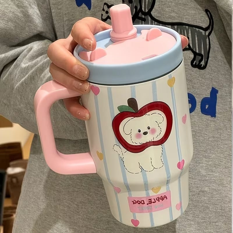 Tumbler, Reusable Insulated Travel Cup with Lid, Stylish Drinking Tumbler for Water, Juice, Coffee & Cold Beverages, Portable Drinkware for Home, Office & Travel