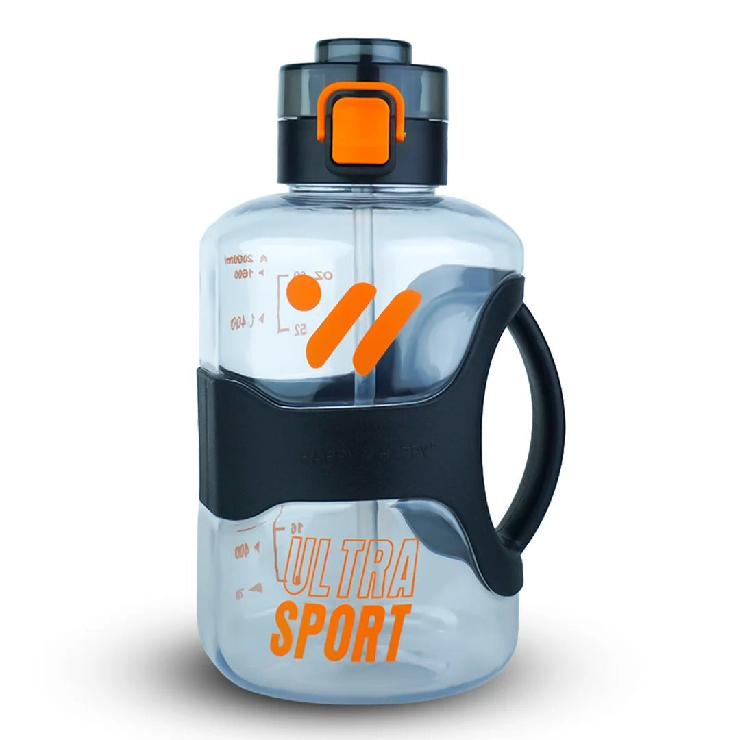 2000ML Plastic Sports Bottle High Quality Direct Drink + Sipper