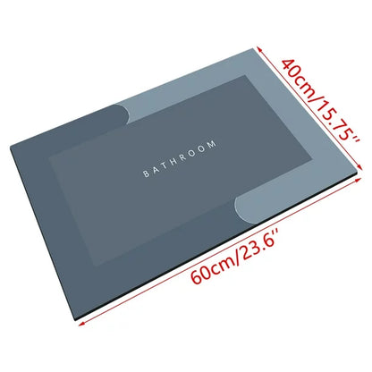 Anti-Slip Absorbent Carpet Rug Kitchen Entrance Soft Door Bath Mat (Grey Colour)