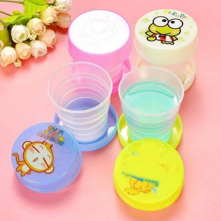 Portable folding collapsible magic cup folding glass Plastic Outdoor Travel Retractable Folding Cup Collapsible
