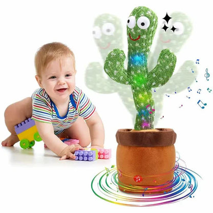 Dancing Cactus Toy Rechargeable with Music, Singing, Talking, Lightning, Wriggle- Funny talk back toy For Kids- High Quality