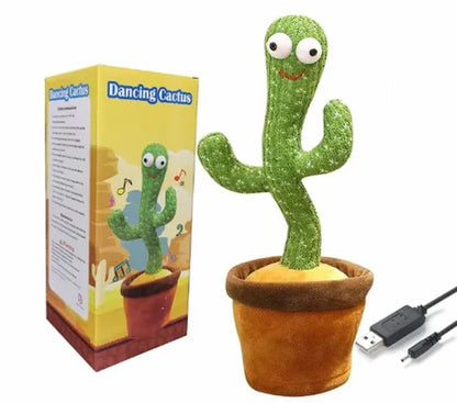 Dancing Cactus Toy Rechargeable with Music, Singing, Talking, Lightning, Wriggle- Funny talk back toy For Kids- High Quality