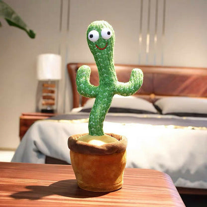 Dancing Cactus Toy Rechargeable with Music, Singing, Talking, Lightning, Wriggle- Funny talk back toy For Kids- High Quality