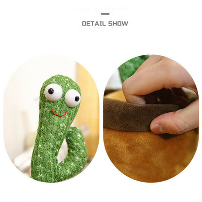 Dancing Cactus Toy Rechargeable with Music, Singing, Talking, Lightning, Wriggle- Funny talk back toy For Kids- High Quality