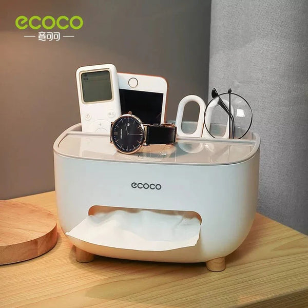 ECOCO TISSUE BOX WITH MULTIFUNCTIONAL HOLDER