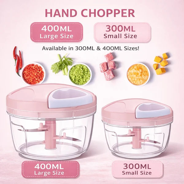 Eotia 300ML / 400ML Manual Vegetable Chopper – Hand Pull Food Processor