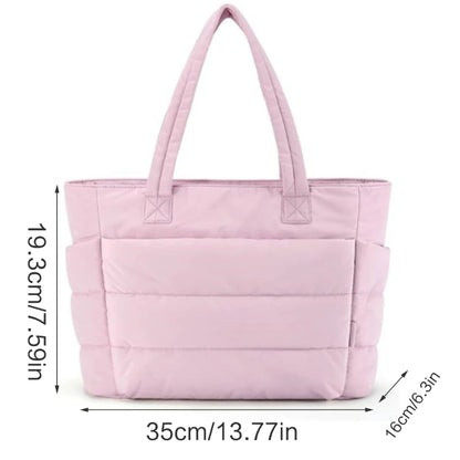 Tote Bag for Women, Lightweight Puffy Tote Bag with Compartments