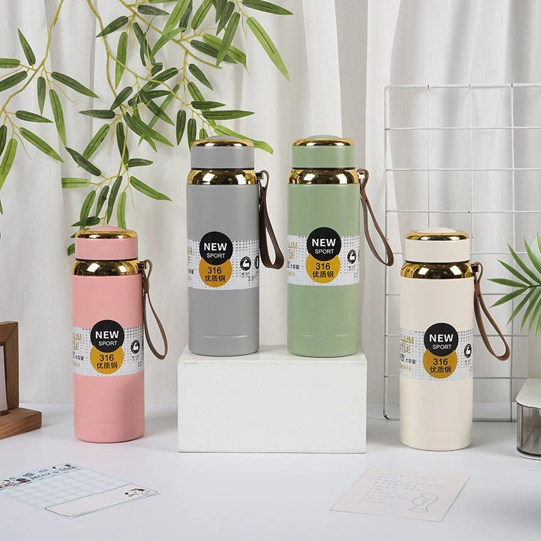 1000ml Vacuum Flask Water Bottle 316 Stainless Steel Rose Gold Lid