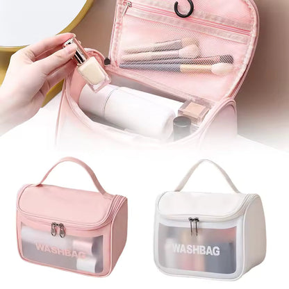 Multifunctional Cosmetic Bag - PVC+PU - Portable Waterproof Transparent Makeup Bag