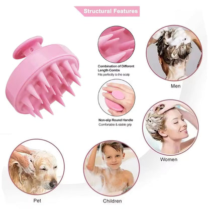 Silicone Shampoo Brush - Scalp and Body Massage Comb