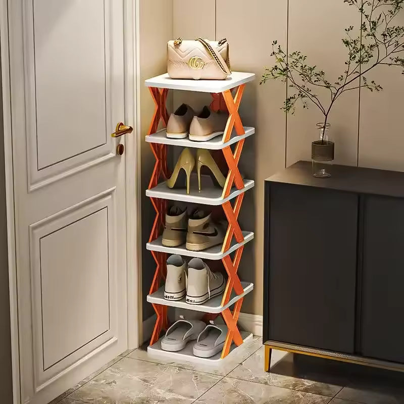 Maximize Your Entryway Space with a Stackable, 5-Layer Shoe Rack Organizer.