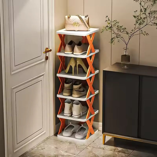Maximize Your Entryway Space with a Stackable, 5-Layer Shoe Rack Organizer.