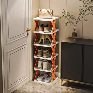Maximize Your Entryway Space with a Stackable, 5-Layer Shoe Rack Organizer.