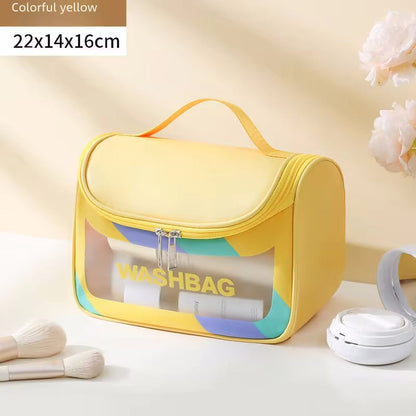 Multifunctional Cosmetic Bag - PVC+PU - Portable Waterproof Transparent Makeup Bag