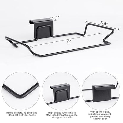 Trash Plastic Bag Holder Stainless Steel  Waste Bin Rack - Cabinet Door Mount