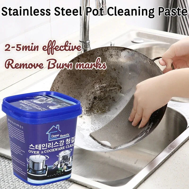 Stainless Steel Cleaning Cream Kitchenware Stain Dirt Cleaner Pot  Rust Removal