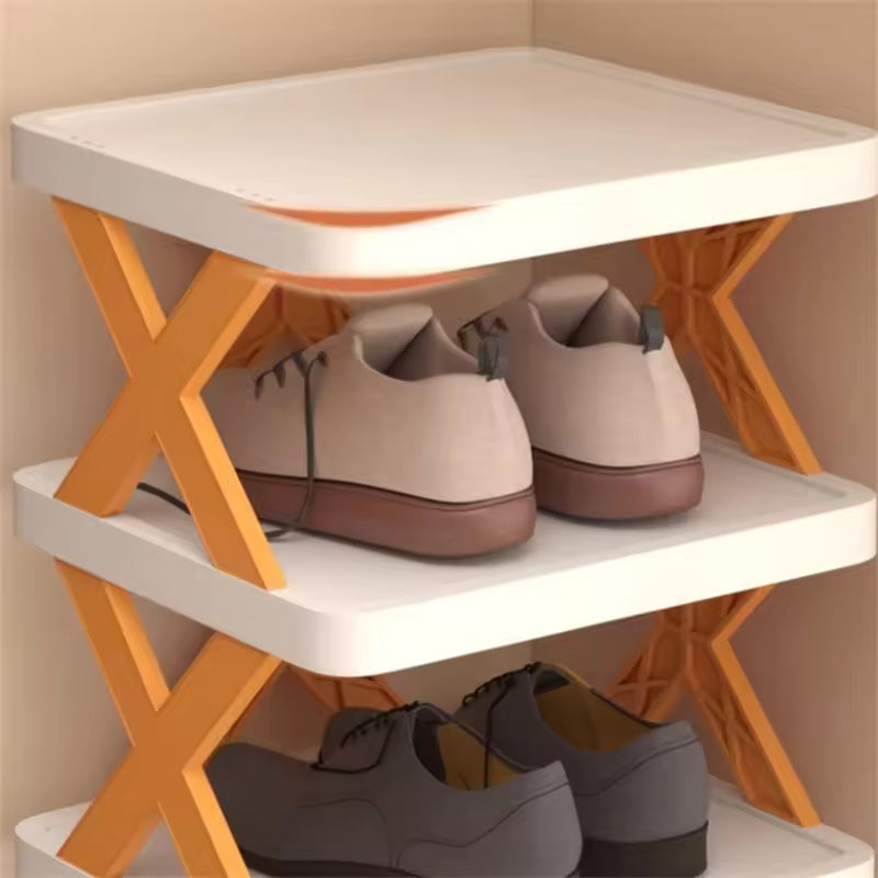 Maximize Your Entryway Space with a Stackable, 5-Layer Shoe Rack Organizer.