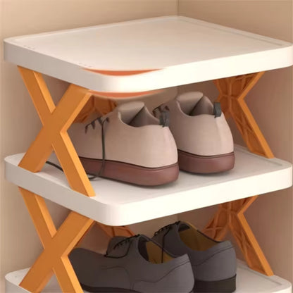 Maximize Your Entryway Space with a Stackable, 5-Layer Shoe Rack Organizer.