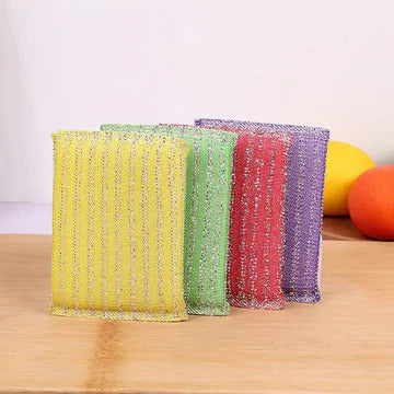 4pcs Double Sided Dishwashing Sponge