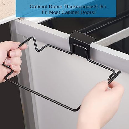 Trash Plastic Bag Holder Stainless Steel  Waste Bin Rack - Cabinet Door Mount