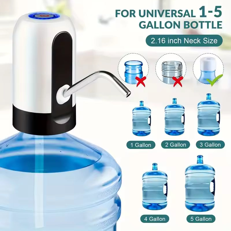 Electric Water Dispenser Bottle Pump -  USB Rechargeable Automatic Dispenser