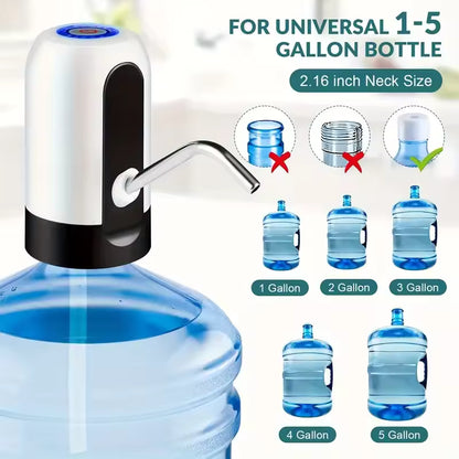 Electric Water Dispenser Bottle Pump -  USB Rechargeable Automatic Dispenser
