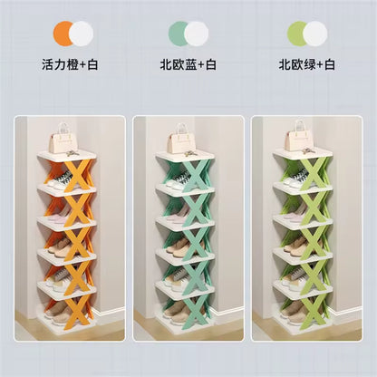 Maximize Your Entryway Space with a Stackable, 5-Layer Shoe Rack Organizer.