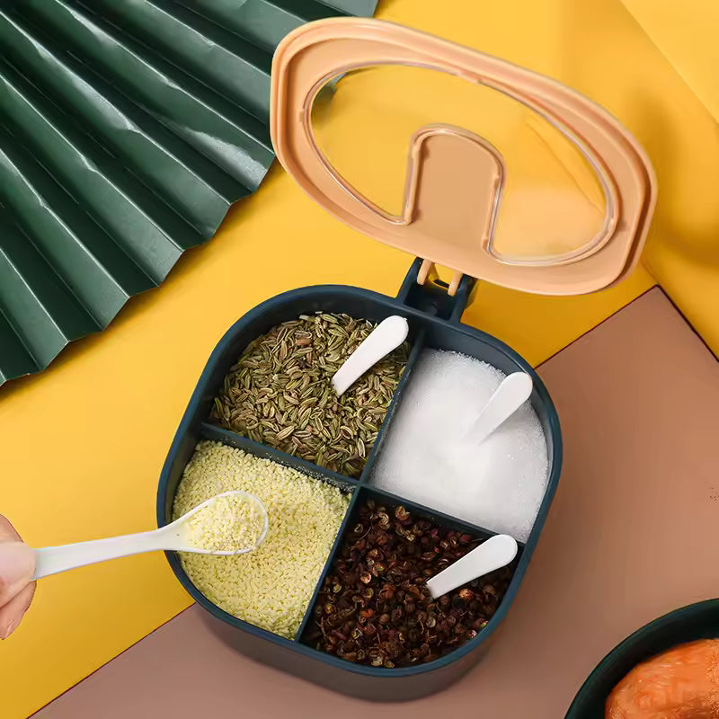 Organize Your Spices with This 4-in-1 Airtight Kitchen Storage Box and Dispenser