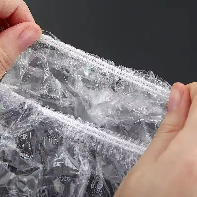 100-piece Reusable Disposable Food Cover Plastic Wrap Durable Elastic Food Lids for Bowls Elastic Plate Covers For Kitchen