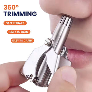 Nose Hair Trimmer - Stainless Steel - Manual Washable Portable