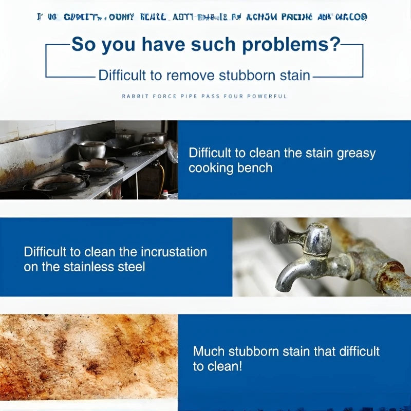 Stainless Steel Cleaning Cream Kitchenware Stain Dirt Cleaner Pot  Rust Removal