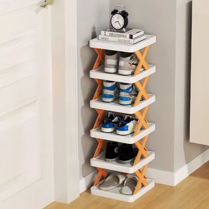 Maximize Your Entryway Space with a Stackable, 5-Layer Shoe Rack Organizer.