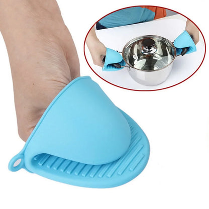 Silicone Pot Holder Gloves Pair Non-Slip Grip Anti-Scalding