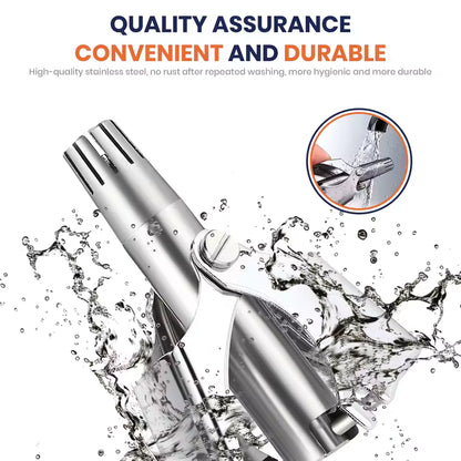 Nose Hair Trimmer - Stainless Steel - Manual Washable Portable