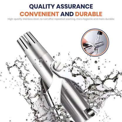 Nose Hair Trimmer - Stainless Steel - Manual Washable Portable