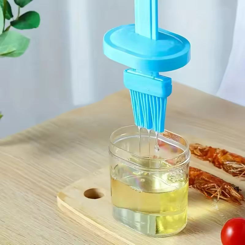 Upgrade Your Kitchen with a Dustproof, High-Temp Oil Brush & Bottle Set