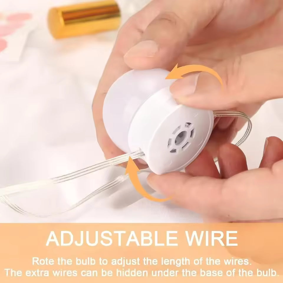 Illuminate Your Beauty: 3-Color 10 LED Bulbs Adjustabel LED Vanity Mirror Lights with USB Power