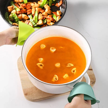 Silicone Pot Holder Gloves Pair Non-Slip Grip Anti-Scalding