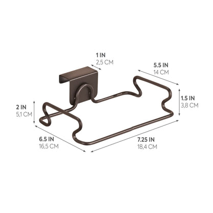 Trash Plastic Bag Holder Stainless Steel  Waste Bin Rack - Cabinet Door Mount