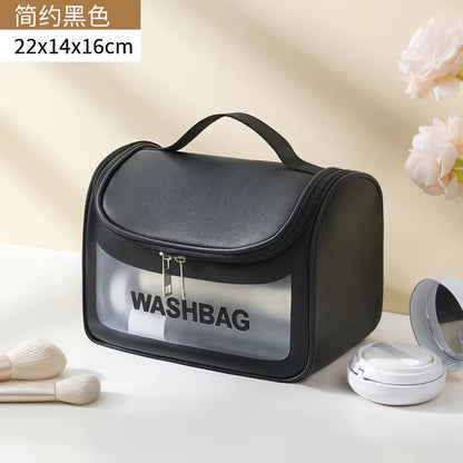 Multifunctional Cosmetic Bag - PVC+PU - Portable Waterproof Transparent Makeup Bag
