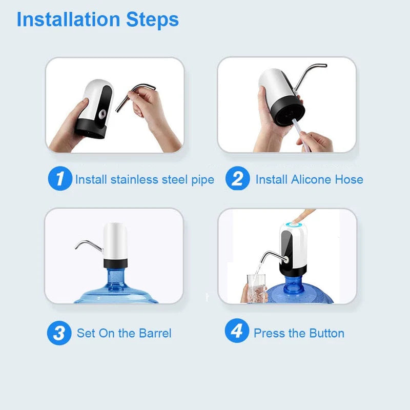 Portable Electric Water Pump Dispenser, Automatic Water Dispenser, Electronic Water Purifier