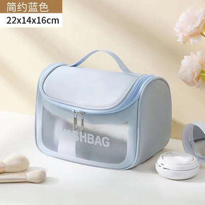Multifunctional Cosmetic Bag - PVC+PU - Portable Waterproof Transparent Makeup Bag